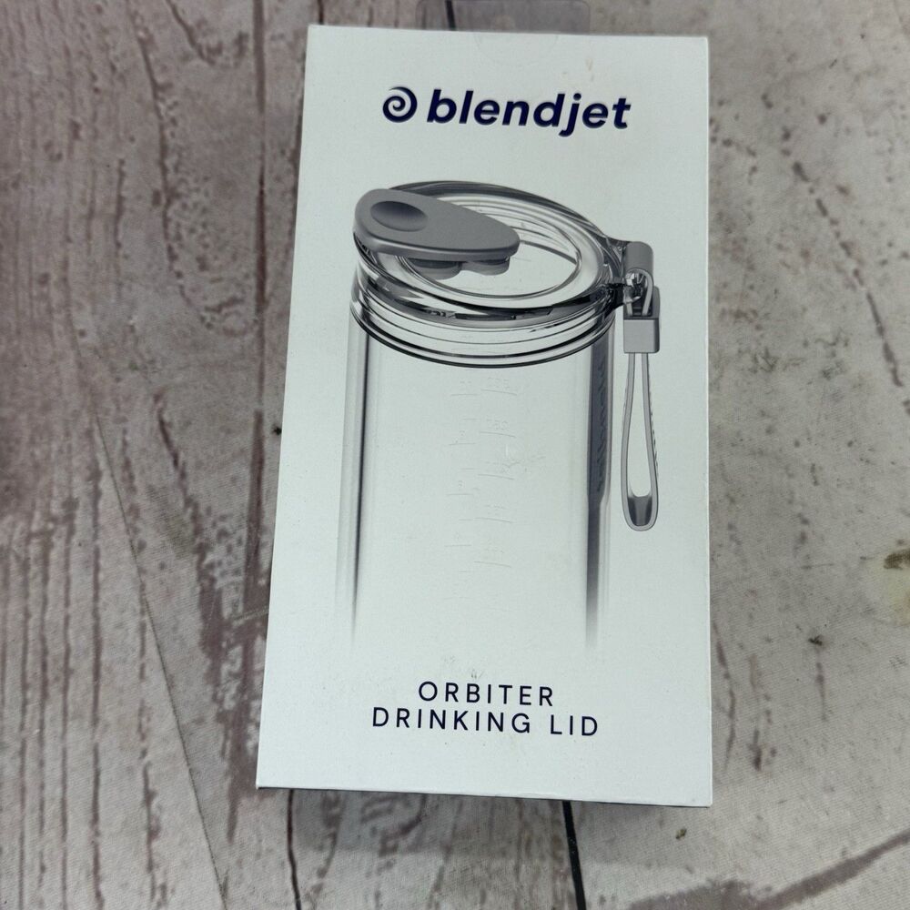 BlendJet 2 Orbiter Drinking Lid Gray Leak Proof Straw Opening Accessory